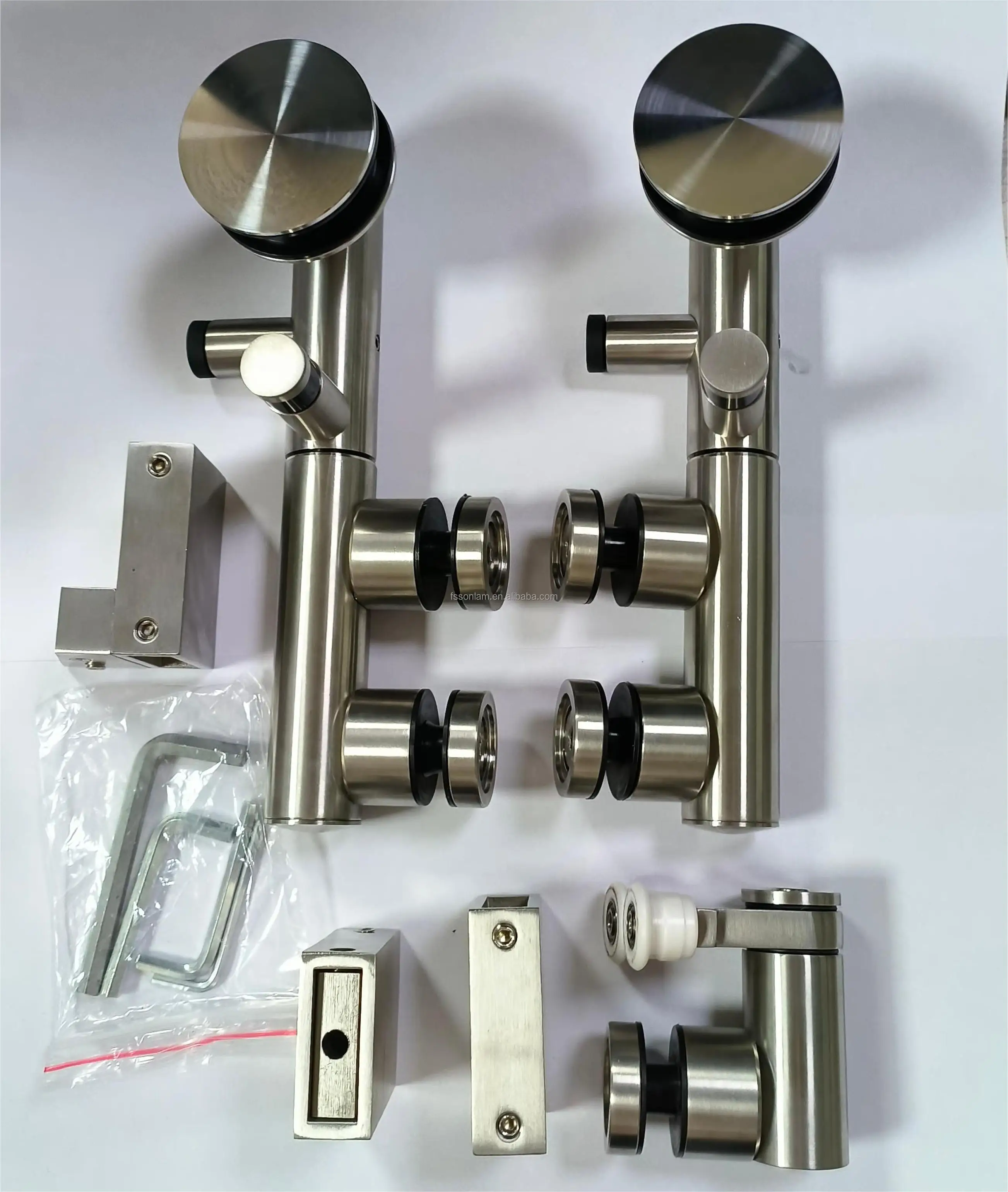 Small Shower Room Hanging Side Sliding Door Roller Fittings System