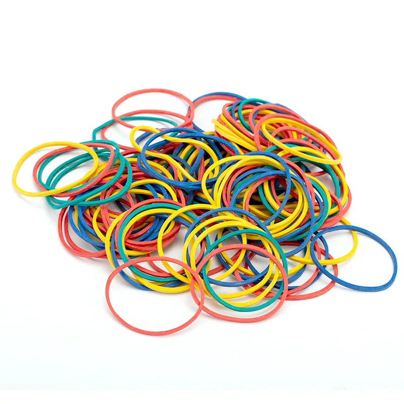Hot Selling Colored Natural Rubber Bands Fancy Strong Elastic Rubberbands for Packing School Home Office Supplies