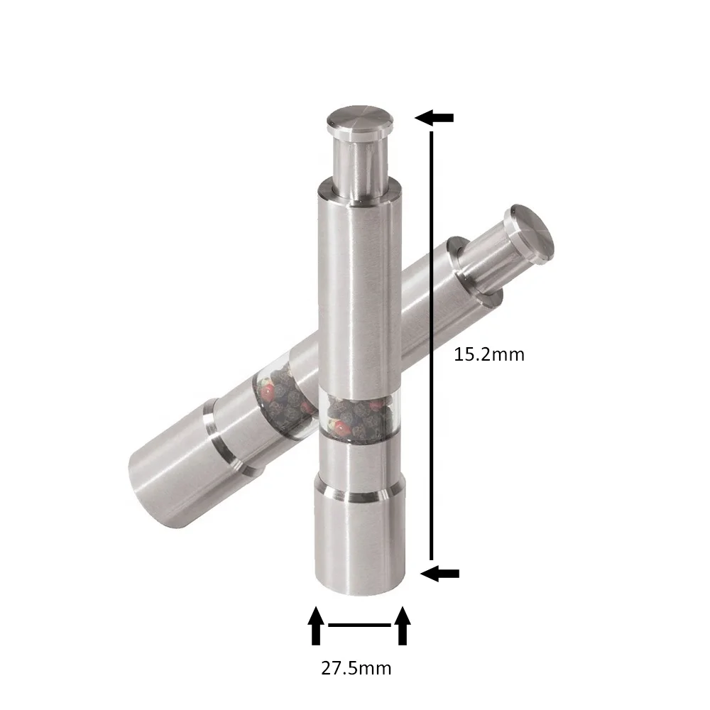 Factory Sale Mini One Hand Operated Thumb Pump Mini Grinder Set Pepper Mill