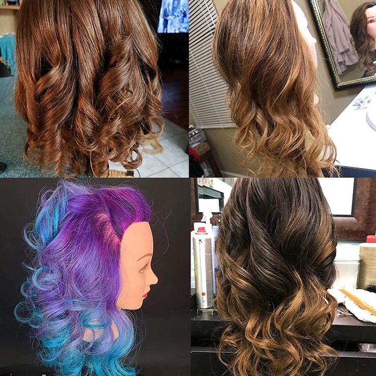 Cheap Cosmetologia Hairdresser 100% Human Hair Dummy Mannequin Head For Training With Clamp Holder