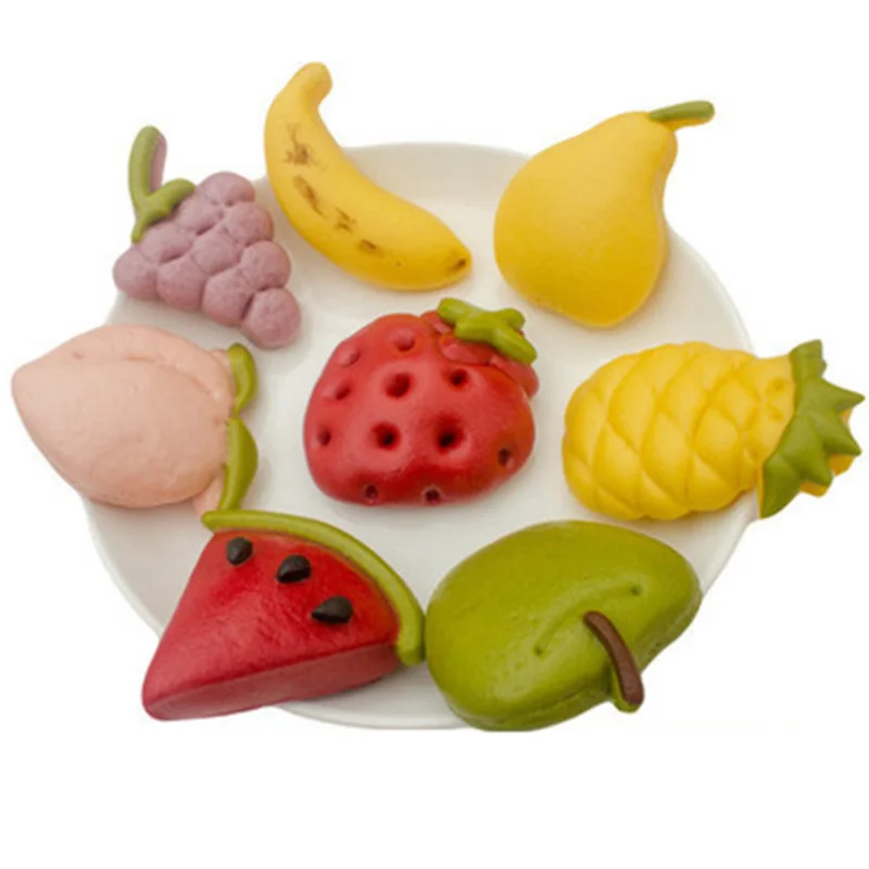 Hot Sale Fruits and Vegetables 3D Buns Mold Cookie Baking Cake Biscuit Cutting tools eggplant mushroom Plastic Cutter