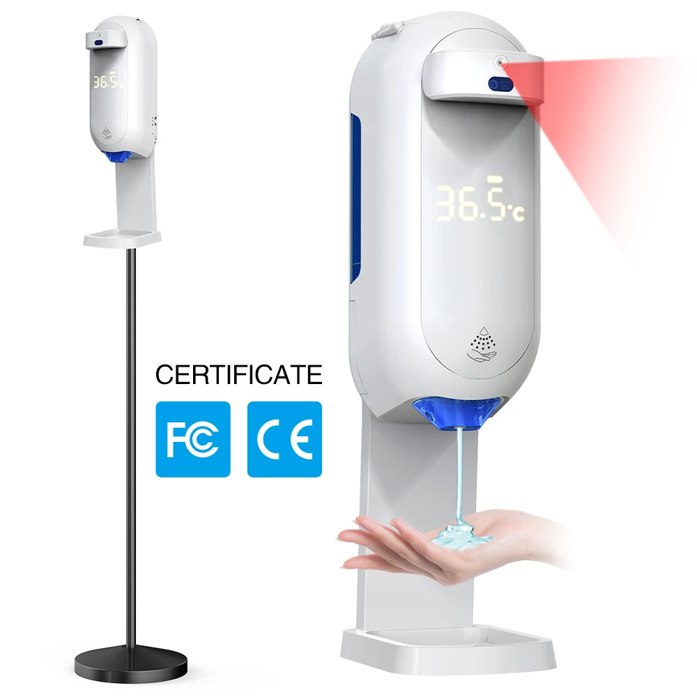 
Touchless alcohol spray foam industrial induction portable liquid hand sanitizer dispenser automatic thermometer 