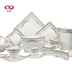 Luxury Dinnerware Porcelain Ceramic Crockery Arrival Plates Sets Dinnerware Bone China Dinnerware Set Plate Set