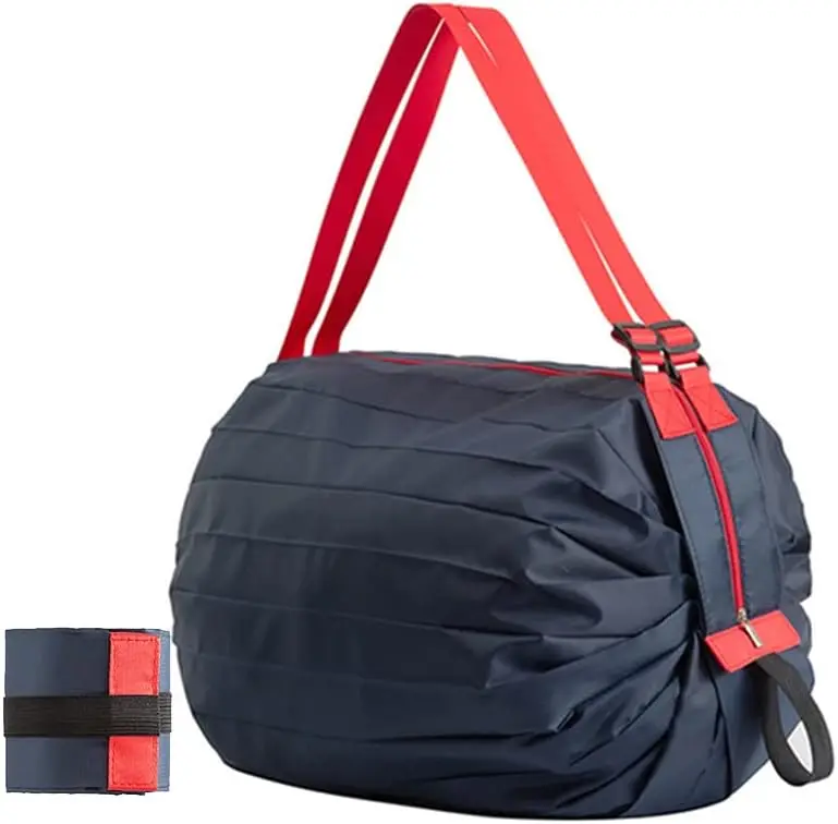 Reusable Shopping Bags, Foldable Grocery Storage Tote, Waterproof Oxford Cloth Bag for Shop, Large Durable Heavy Duty