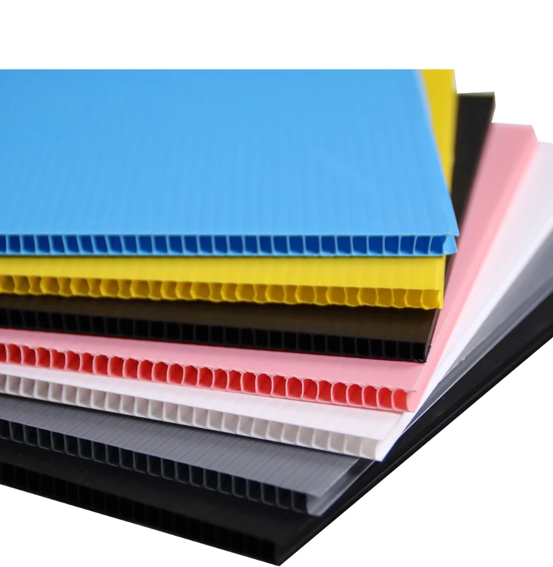 Corrugated plastic cardboard sheets
