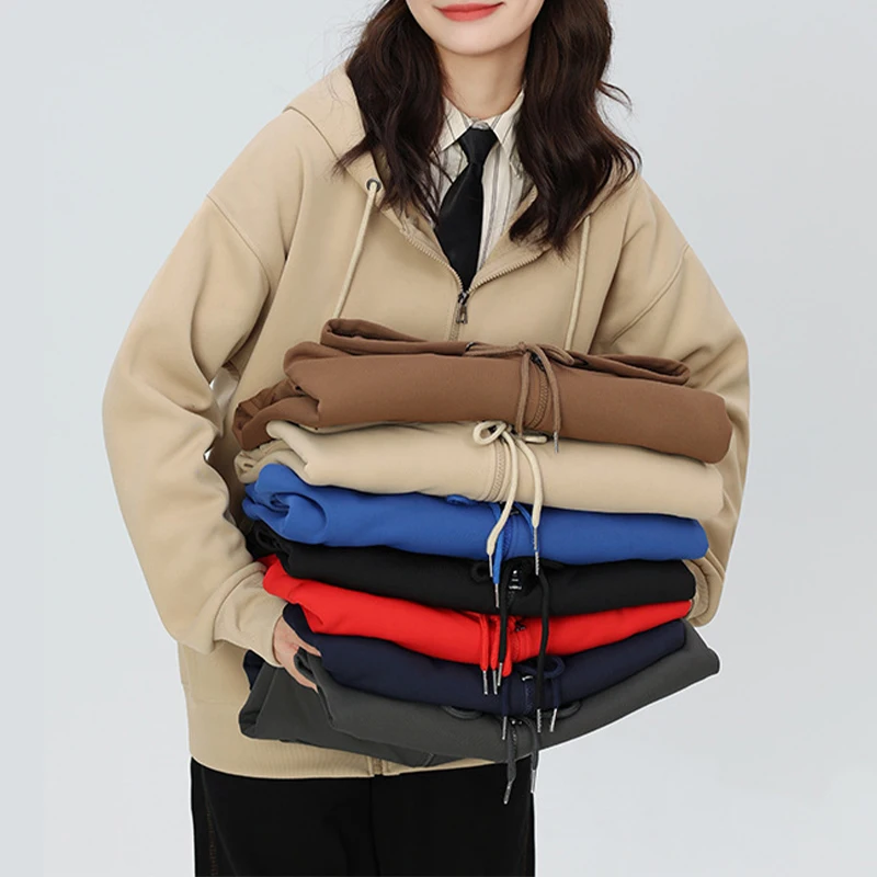 spring fall unisex silver fox fleece warm hoddie jacket custom logo sportswear 600gsm zip up hoodies sweatshirt