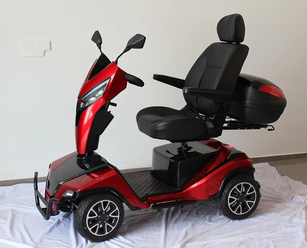Travel 4 Wheels Elderly Electric Scooter Disabled PG Controller 24V1400W Folding Mobility Scooter