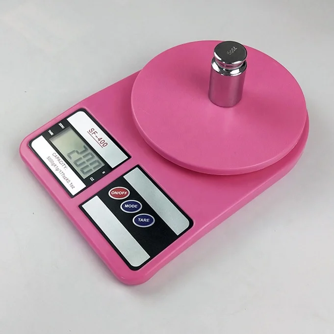 
Foldable Portable Kitchenware Kitchen Digital Weight Scale, Plastic SF-400 10kg Food Scale 