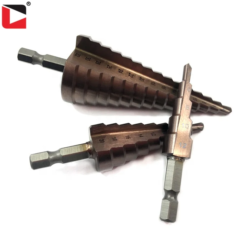 4-12/4-20/4-32mm hss cobalt step drill bit for stainless steel