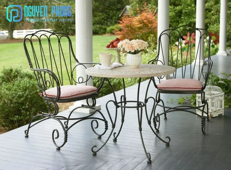  Самые роскошные и классические наборы столов стульев из кованого железа