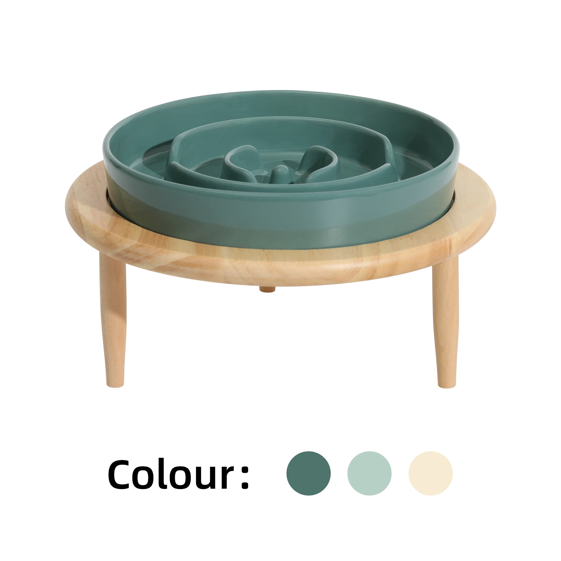 Slow Raised Ceramic Dog Bowl Elevated Food Dog Pot Non-Slip Tall Stand Pet Feeder For Medium Big Dog Plate Amazon Ebay Supplier