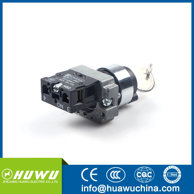 HUAWU XB2-BG21 2/3 position with key stay out push button switch