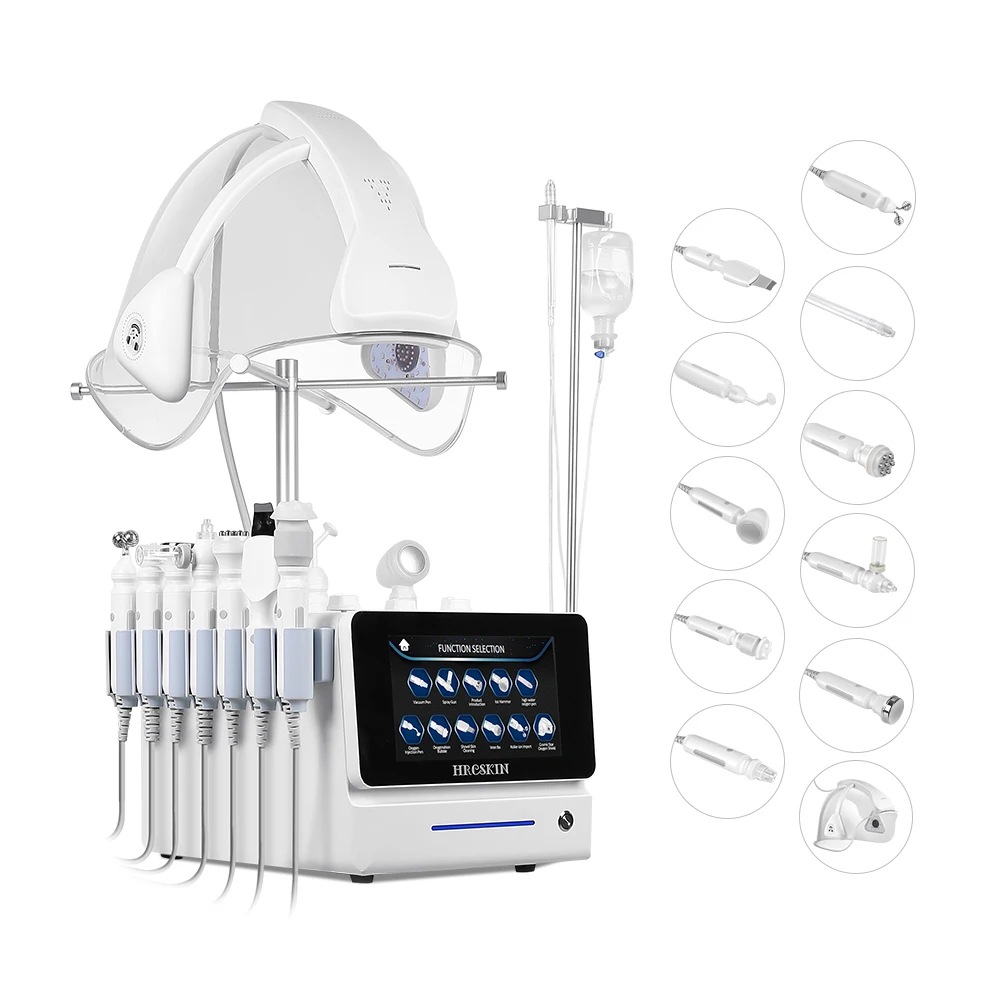 2024 11 in 1 Music Oxygen Masks High Pressure Jet Peel bubble facial lifting Dermabrasion Facial Beauty Machine
