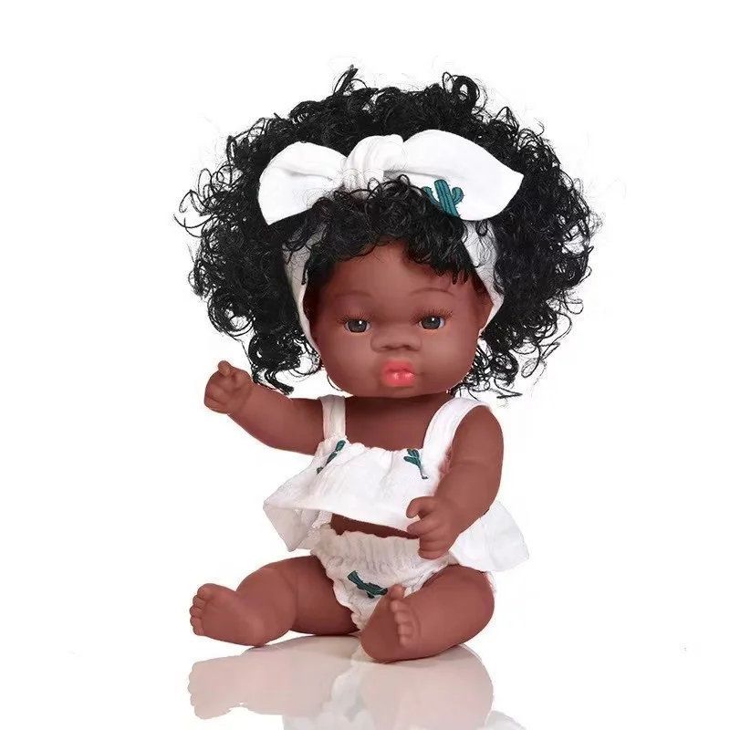 14 Inch black dolls african wholesale black Skin baby dolls Lifelike Simulation Baby Play Dolls Fun Kids Toy