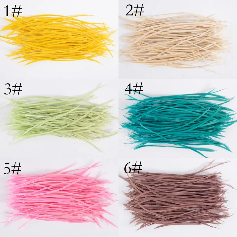 100pcs DIY Crafts Design Millinery Costume Hats Making Fascinators 12-20cm Dyed Goose Biot Feather