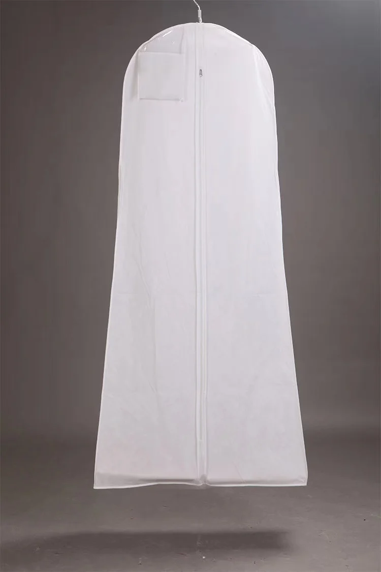 Custom Logo Foldable Oxford Non-Woven Garment Bag Dustproof Wedding Dress Cover for Long Gowns for Storage