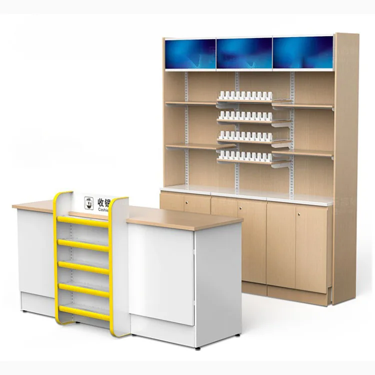 Hot sale Retail Convenience Store Popular Supermarket Grocery Checkout Counter Cashier Desk