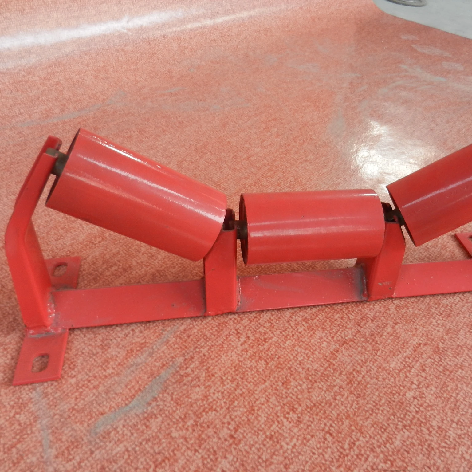 Conveyor Roller For Conveying Systems Rubber Steel Material Supporting Idler