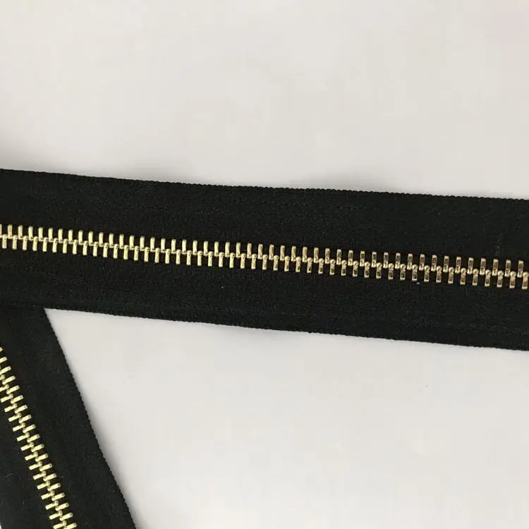 Nylon zipper 5# brass  zipper open end  for garments handbags inner zipper of travel bag luggage
