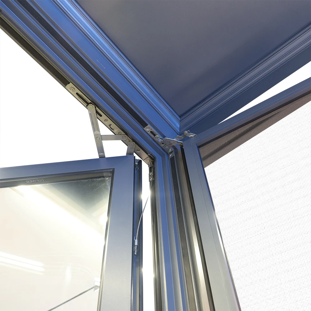 Residential Project Double Glazed Aluminum Window Outside  Opening Glass Casement Windows