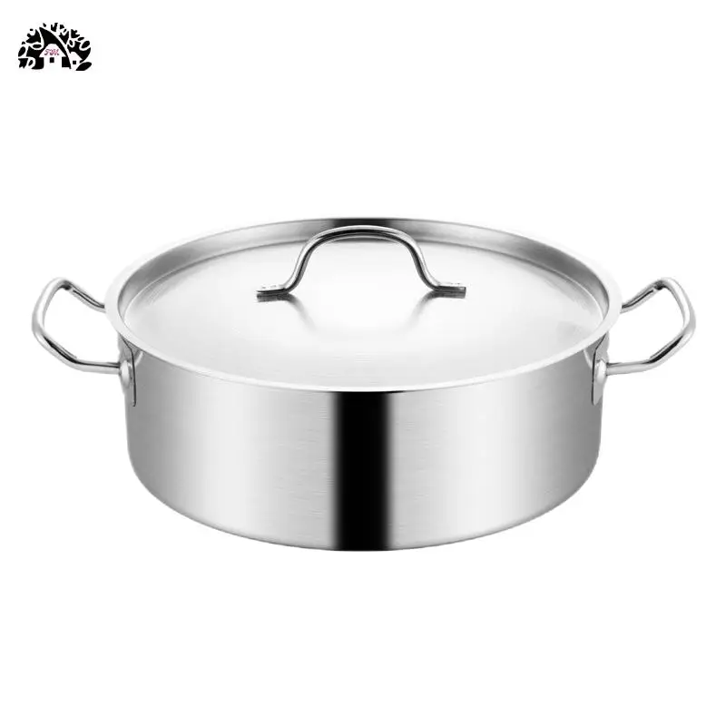 Кастрюля с прозрачной стеклянной крышкой кастрюля для приготовления пасты супа и тушеного мяса из нержавеющей стали запекания пищи