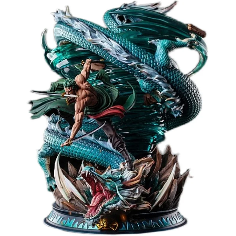New spot anime puppet One Piece Sauron ZORO three-knife flow big tor-nado GK limited statue hand-made model For Display
