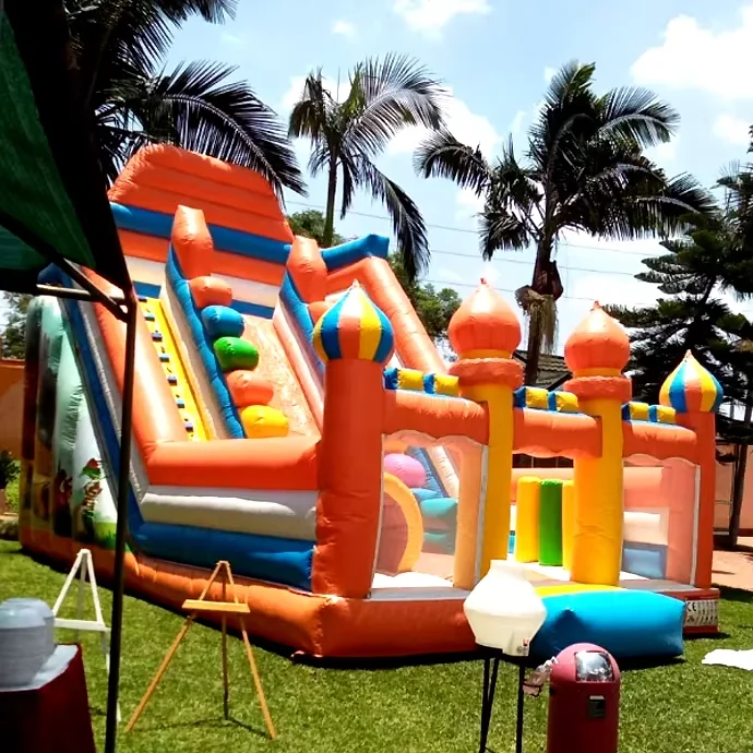 Big Slide Inflatable Water Slide Commercial PVC Inflatable Bounce House Dry Slides Inflatable Castle For Party Rentals