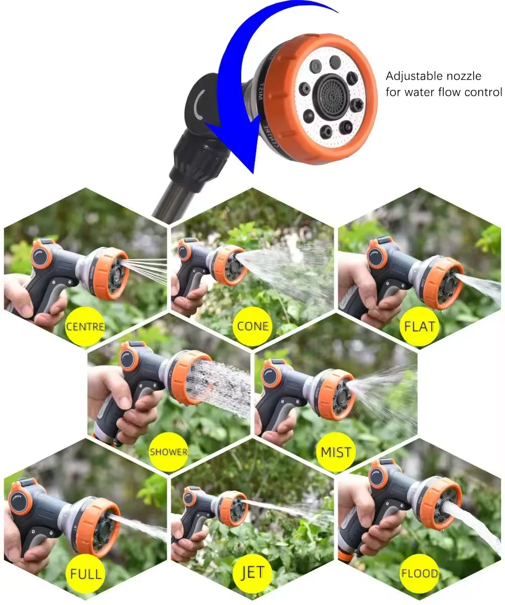 Manufacturer  Hose Nozzle Sprayer Garden Hose Wand Watering Wand With 8 Watering Patterns