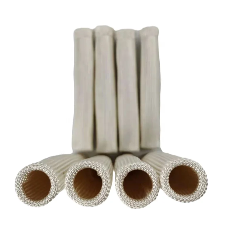 Beige ignition spark plug wire/spark plug boot insulation fiberglass sleeve/cover/protector