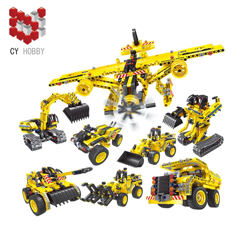 CY6801 Transmission blocks toys 261pcs-361pcs  2 in 1 Construction toy truck  DIY toys blocks plastic bricks for sale
