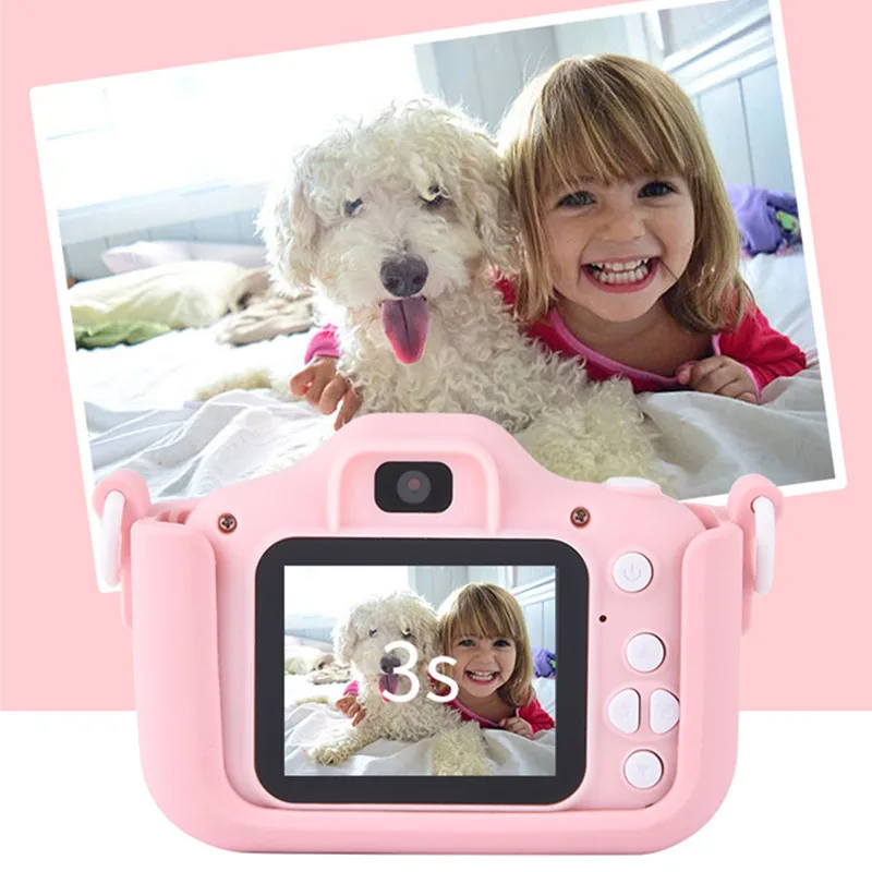 Cartoon Kids digital Camera Children fun instant Camera Built-In Games 2.0 Inch 2000W Kids Photo video Camera