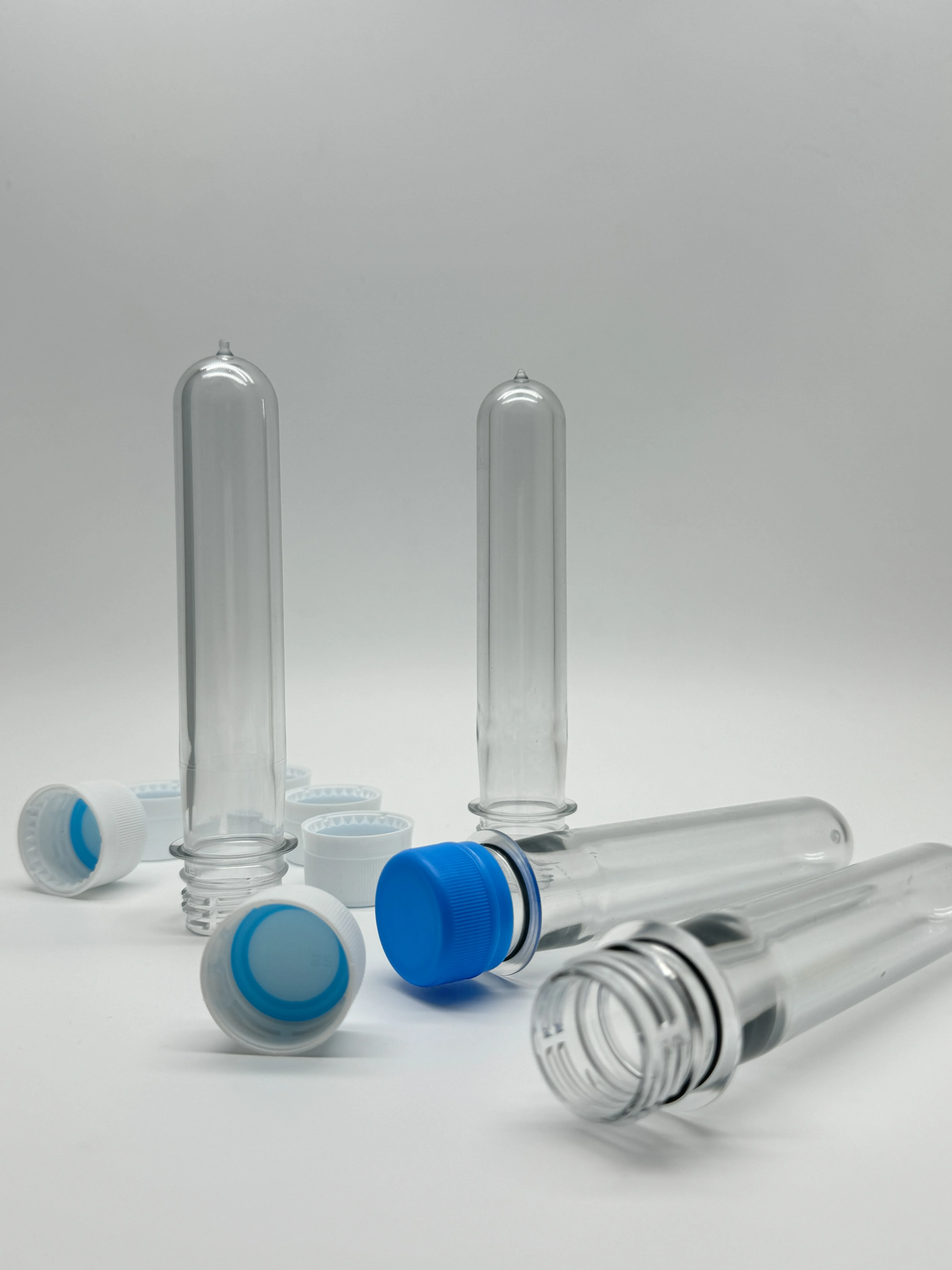 Custom 28mm pco1810 Long Neck Transparent Juice Water Tube Bottle PET Preform