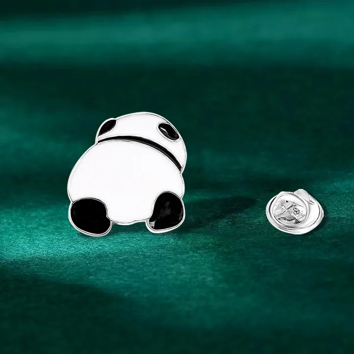 Factory Direct Sale Custom Metal Animal Lover Lapel Pin Badge Panda Bear Panda Soft Hard Enamel Pin