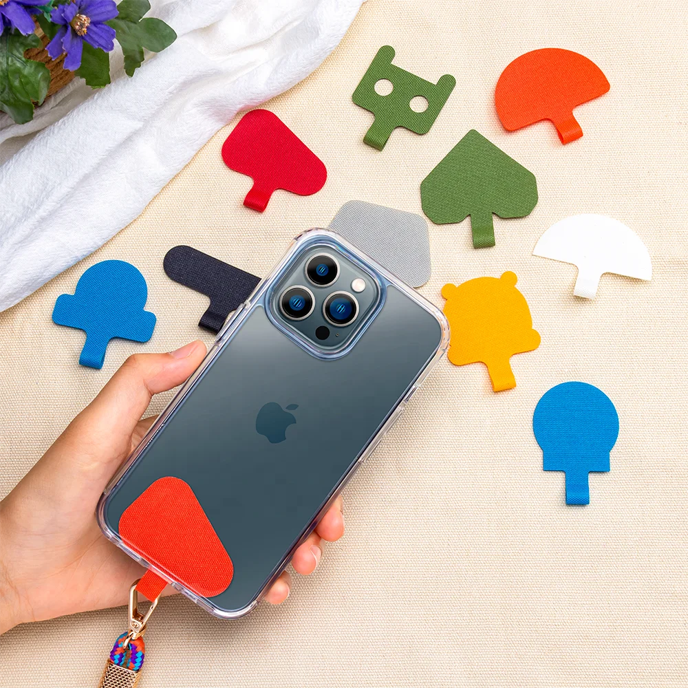 2022 Christmas hot sale universal patch with lanyard nylon tether dacron strap for iphone case