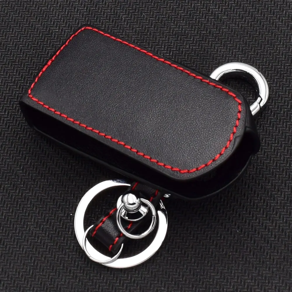 3 Buttons Leather Car Key Case For MAZDA 2 3 6 M2 M3 M5 M6 CX-5 Folding Remote Fob Cover Keychain Holder Bag Auto Accessories