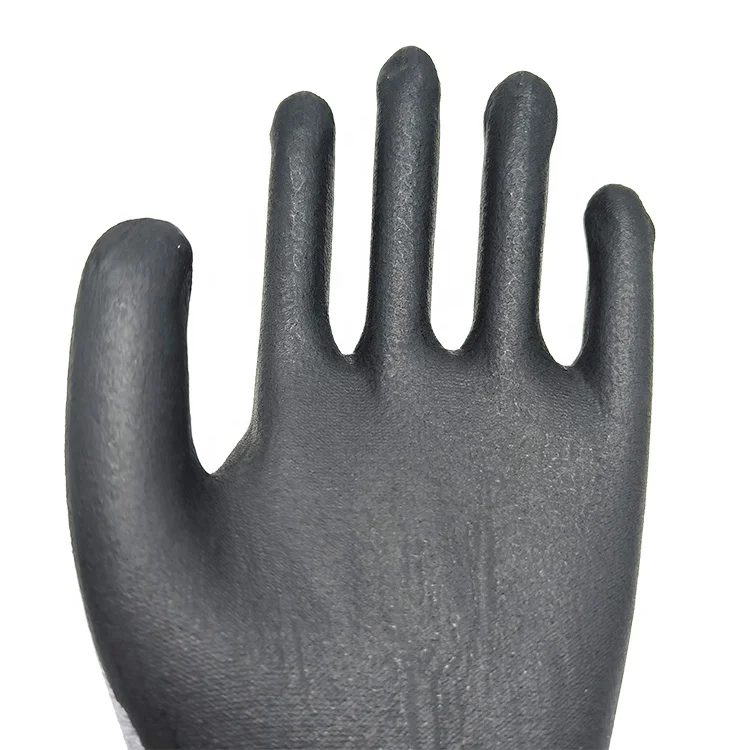 13G/15G Nylon Spandex Knitted Micro Nitrile Foam Coated Work Glove  Nbr Gloves Industrial Hand Gloves for Korea