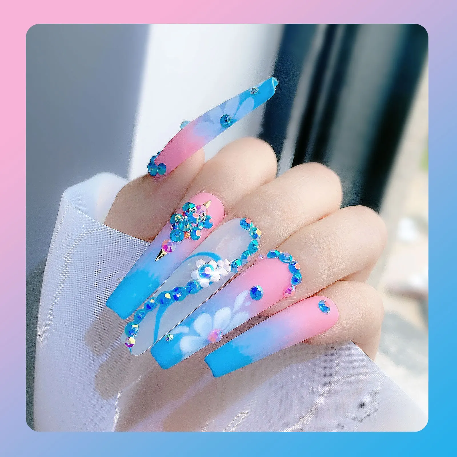 SITELENABY  24 Grid  3500pcs Newest Crystal Resin Luxury Chrome Design Flat back Crystals Nail Art Decorations  Nail Rhinestones