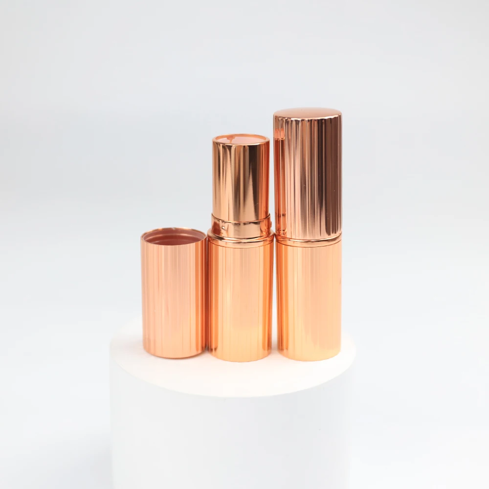 Hot Selling Most Popular Wholesale Empty Rose gold Aluminum Lipsticks Tubes  Manufacturer Supplier