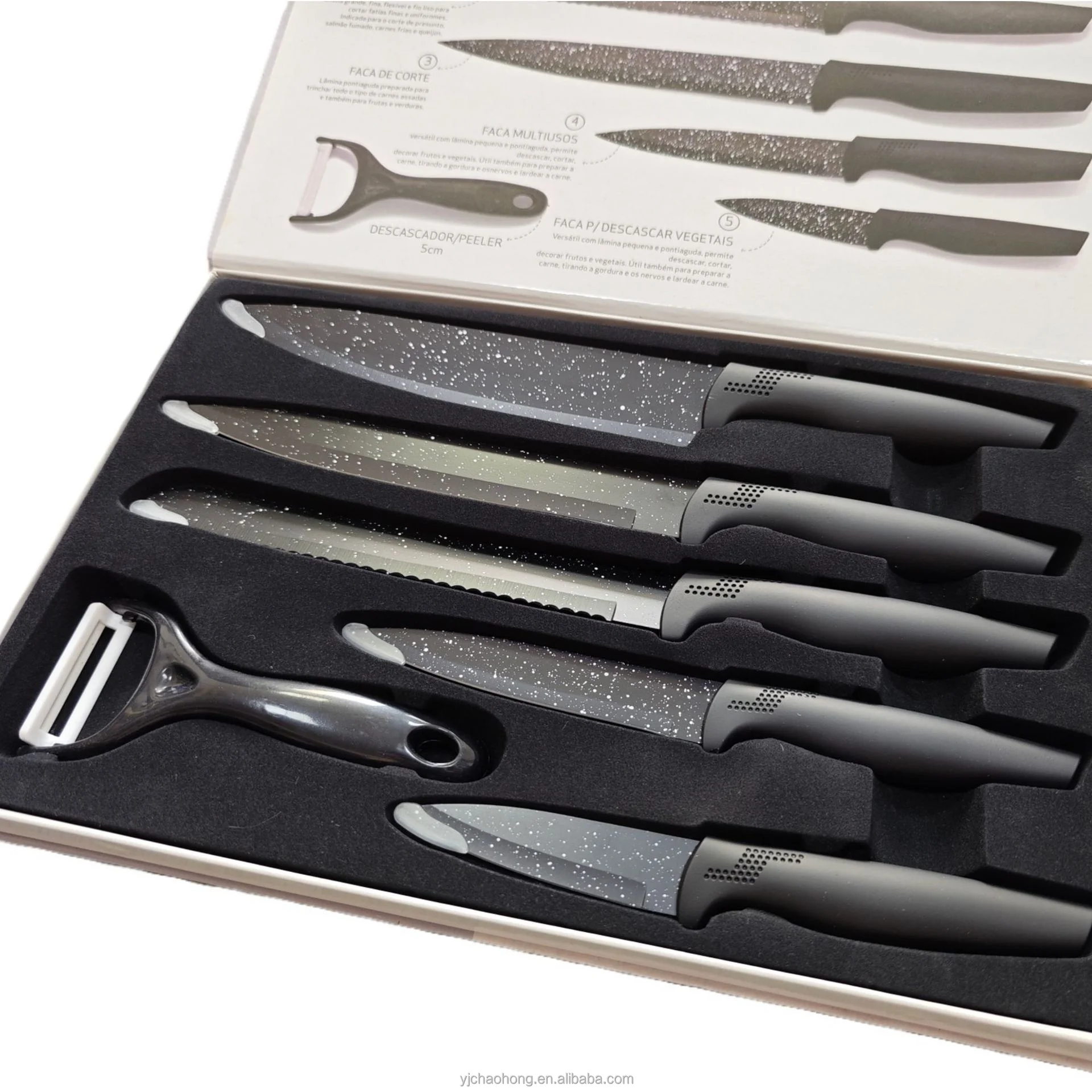 Extra Wide Utility Knife with Non-Stick Coating Stylish Kitchen Knife for Bread Slicing Carving Comes with a Stylish Gift Box