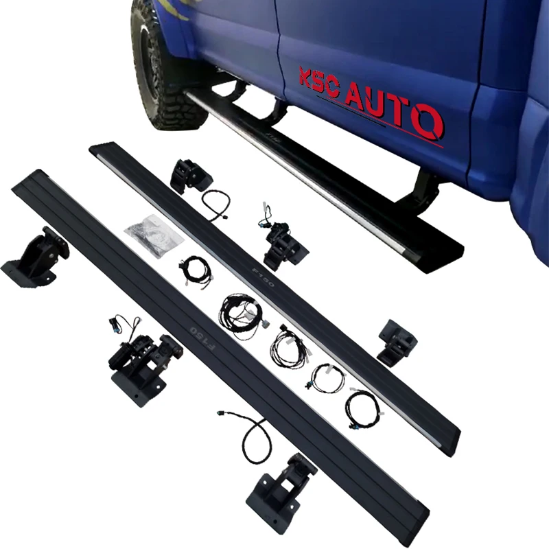 KSCAUTO  Accessories Retract Electric Side Step Power Running Boards for Ford F150 F-150 F250 F-250 F350 F-350