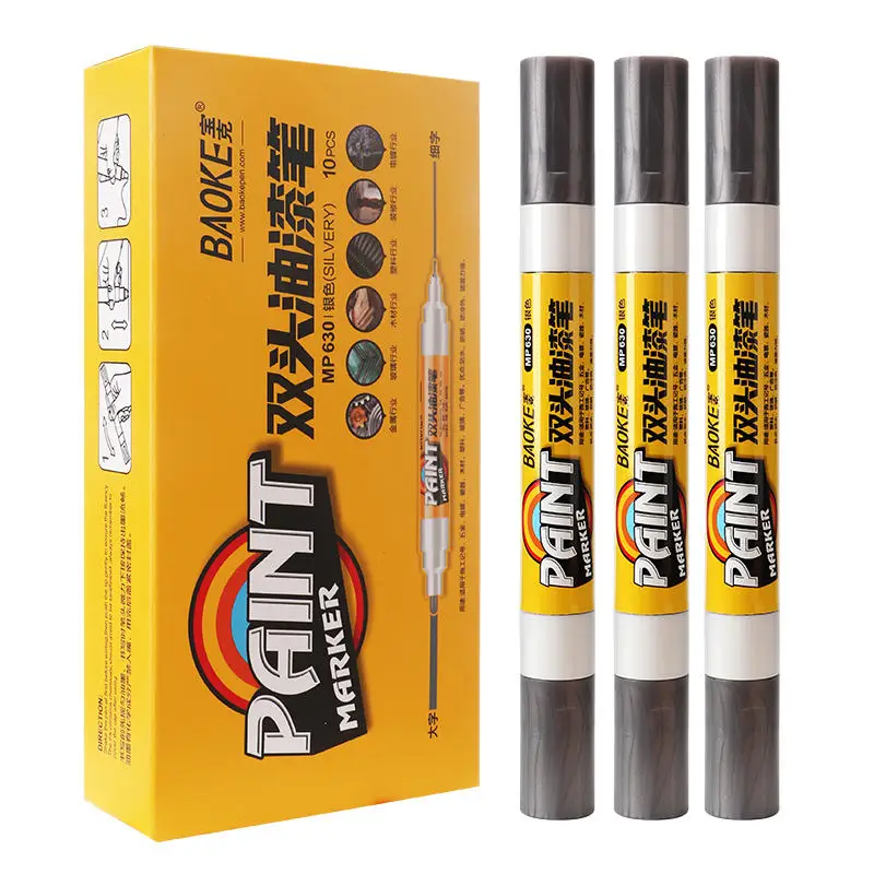 New Arrival Custom 8 Colors Dual Tip Fine Line Thick Line Liquid Paint Marker Twin Tip Marker