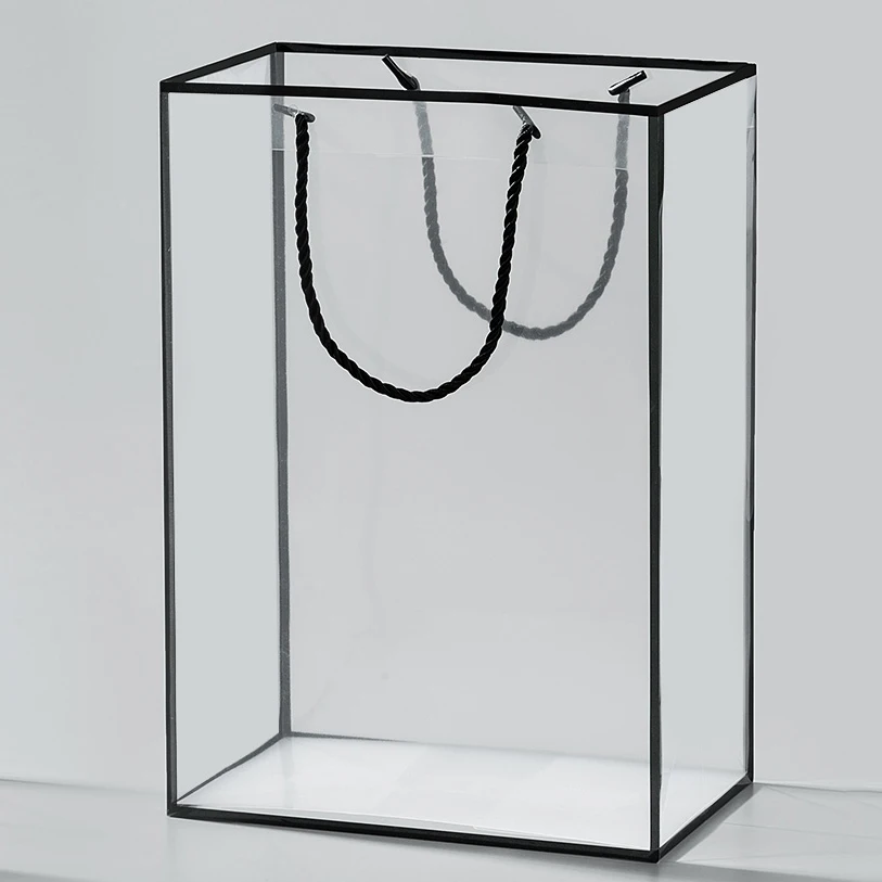 Fall In Color Best Selling PVC Window Bags For Flower Bouquet Wrapping Transparent Gift Bag Florist Supplies