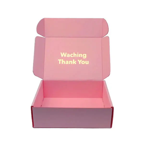 
Hot Corrugated Cajas Branded Packaging Cardboard Clothes Mailing Cosmetic Small Pink Shipping Custom Logo Mailer Box 