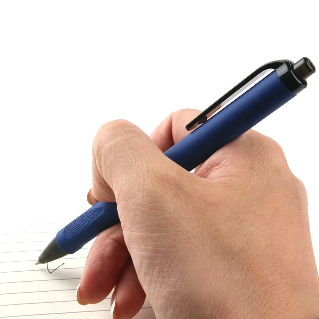 High Density Polyethylene Material Rubber Finish Barrel Heavy Jumbo Refill Gel Ink Pen