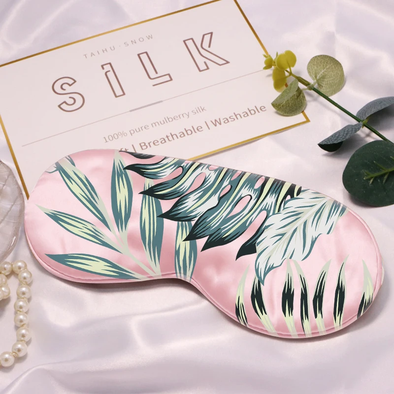 100% silk eyemask silk sleep eyemask mulberry silk eyemask set for travel