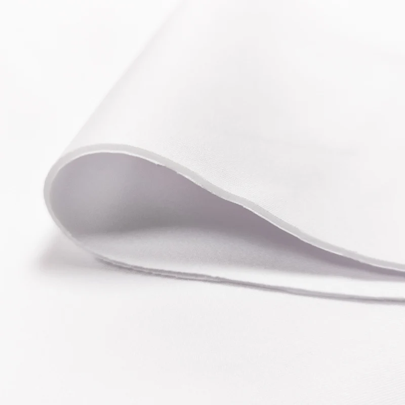 Techno scuba fabric wholesale knit sublimation polyester base white stretch fabric by the yard for dress