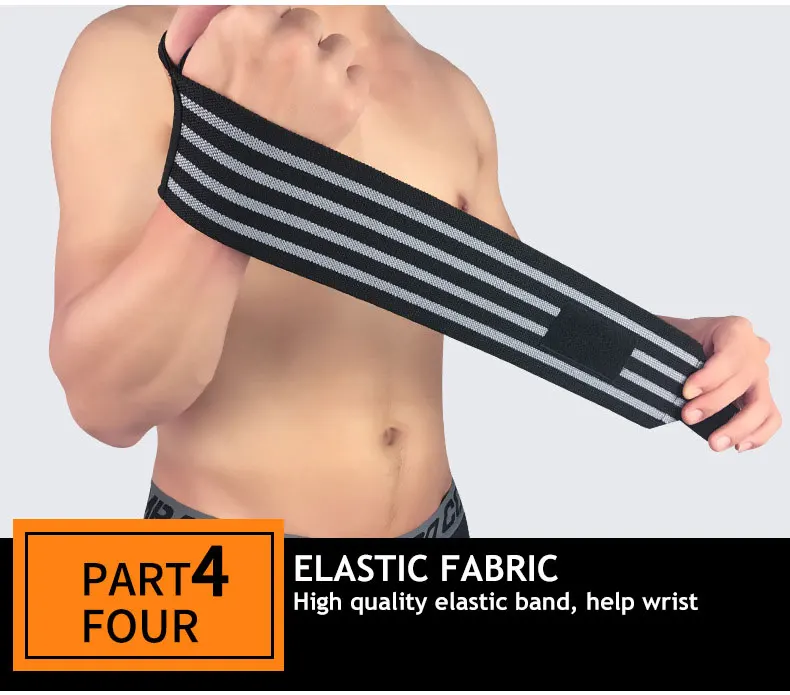 Custom Sports Elastic Stretchy Weight Lifting Wrist Support Wrap Band Weightlifting Gym Strap/ Wrist wraps