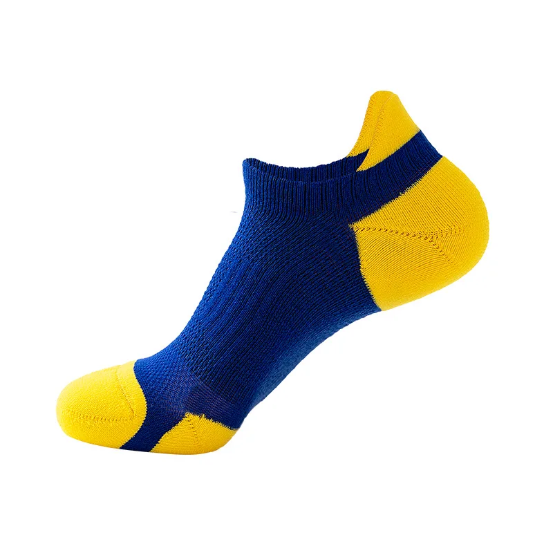 New design cotton half cushioned ankle socks men breathable net running ankle sport socks