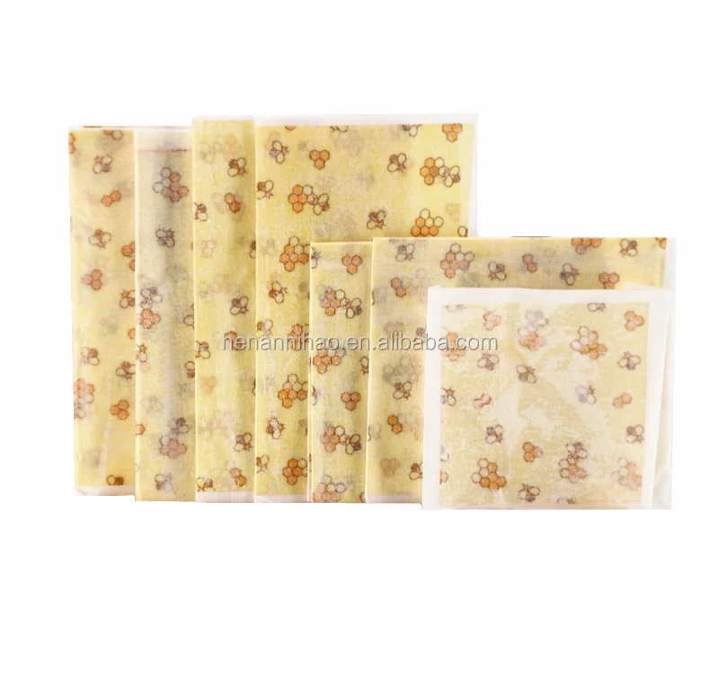 Reusable Beeswax Food Wrap Paper, Plastic Free Alternative for Food Storage, Eco Friendly Sustainable Bowl Cover