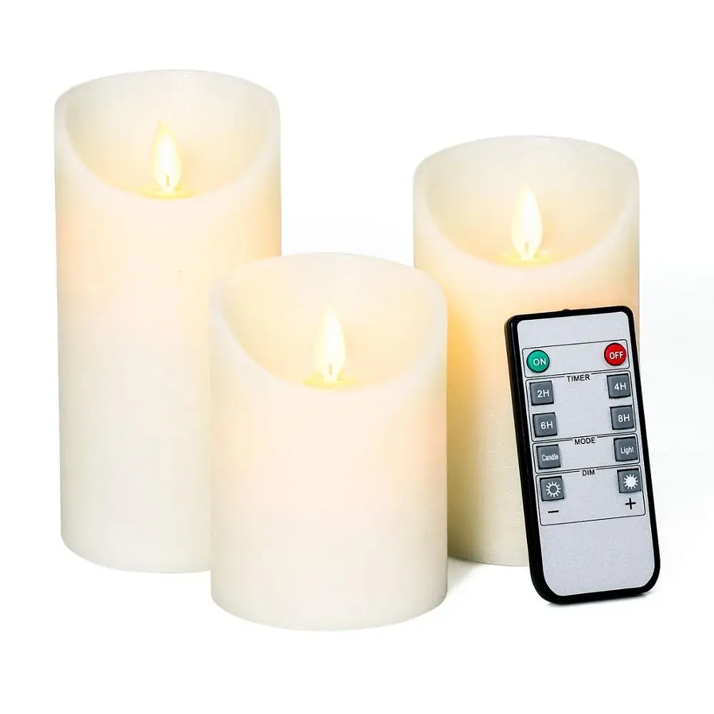 Mescente recharge led candle light with swirling glitter, electric led lights candle